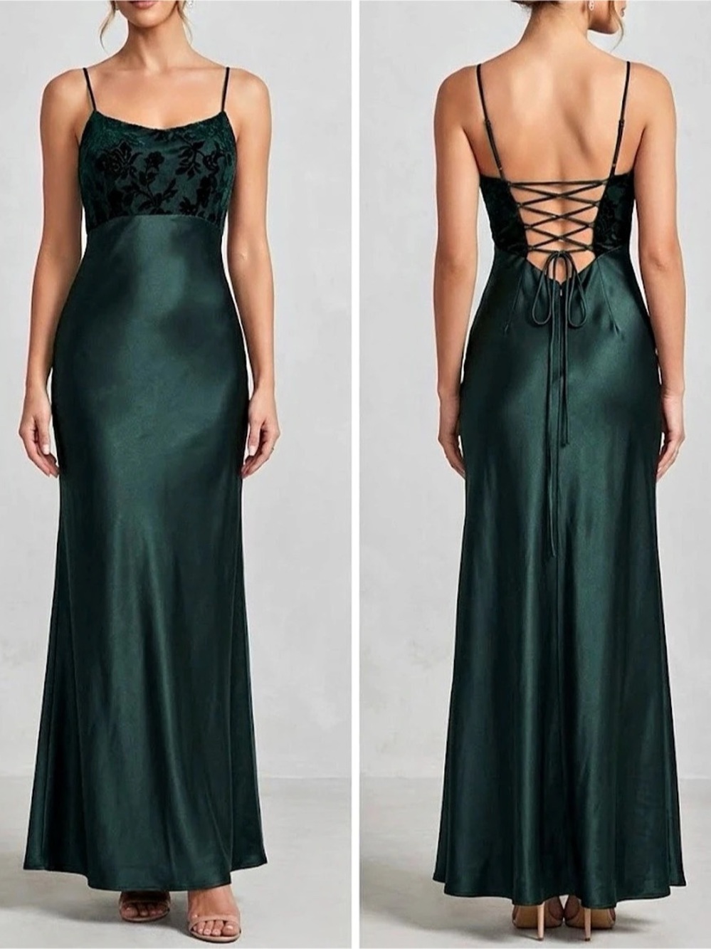 Be Smart vintage Floral Satin Maxi Dress Size 3/4